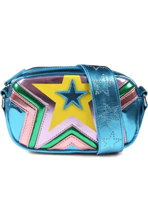 Stella McCartney Bolso de hombro con acabado metalizado