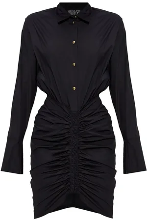 VERSACE Vestido camisero fruncido