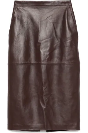 Elisabetta Franchi Falda midi de piel