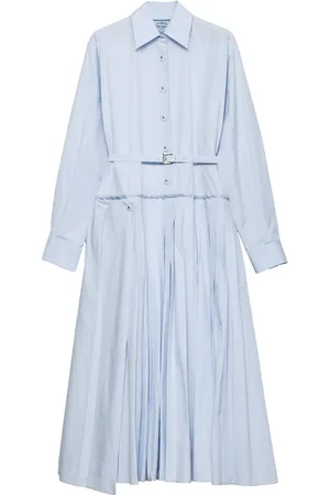 Prada Vestido de popelina con pliegues