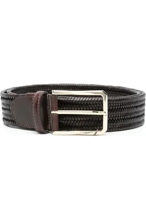 CANALI Cinturón de piel trenzado
