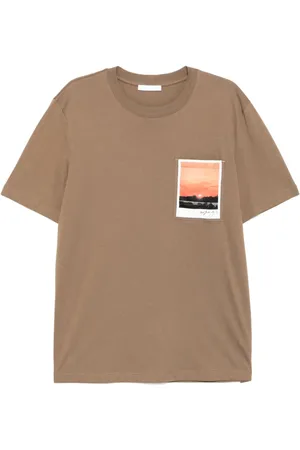 Helmut Lang Camiseta con motivo de postal