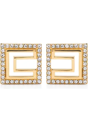 Elisabetta Franchi Pendientes microcuadrados con strass