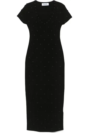 Blugirl Vestido midi con apliques florales