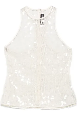 DAVID KOMA Top con aplique de lentejuelas