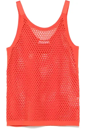 Helmut Lang Top con cuello redondo