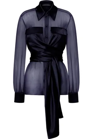 Alberta Ferretti Blusa semitranslúcida