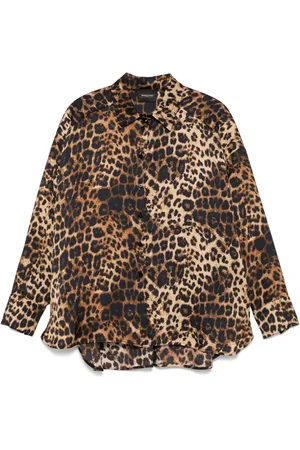 Simonetta Camisa con motivo de leopardo