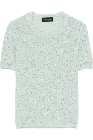 Roberto Collina Camiseta con lentejuelas