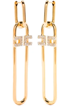 Elisabetta Franchi Pendientes con apliques de strass