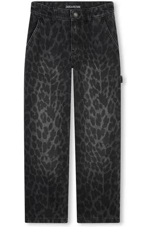 Zadig & Voltaire Vaqueros rectos con estampado de leopardo