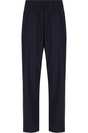 LANEUS Pantalones anchos de lana virgen