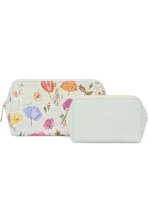 Furla Estuche de maquillaje con estampado floral
