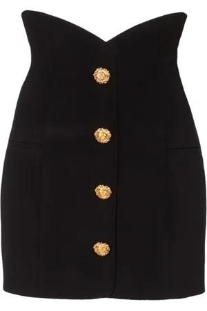 Balmain Minifalda de tulipán con botones