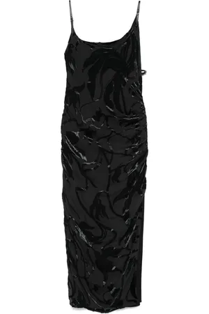 MUGLER Vestido midi afelpado