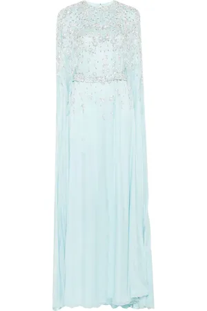 Dina Melwani Vestido largo de seda