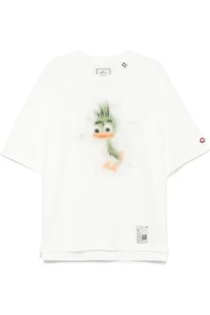 Maison Mihara Yasuhiro Camiseta con estampado Leon con acabado envejecido