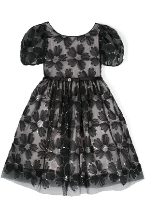 MONNALISA Vestido de encaje con lentejuelas