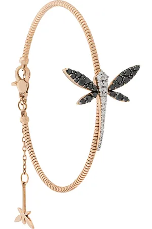 ANAPSARA Pulsera con libélula en oro rosa de 18kt y diamantes