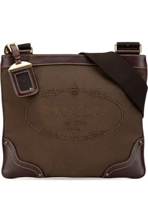 Prada Bandolera Canvas Canapa Logo 2010-2024