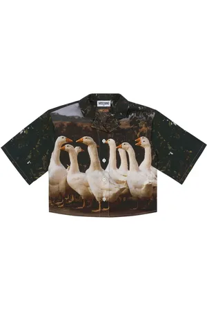 Moschino Camisa con ganso estampado