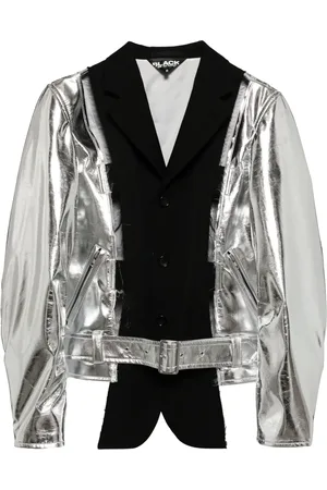 Comme des Garçons Chaqueta bómber metalizada con botones