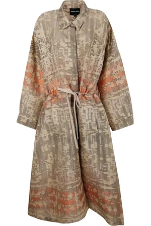 Giorgio Armani Sobretodo largo en jacquard