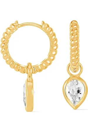 Dower and Hall Pendientes de aros con charm huggie