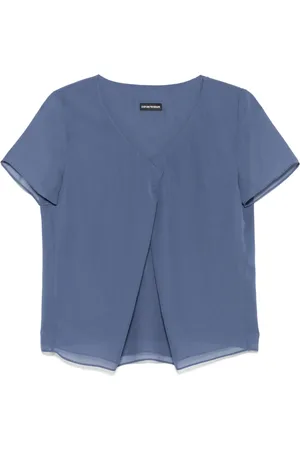 Emporio Armani Blusa con detalle de pliegues