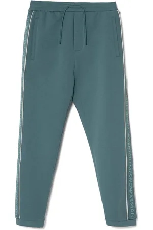 Emporio Armani Pantalones de chándal con franja del logo