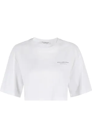 Serafini Camiseta corta con cuello redondo