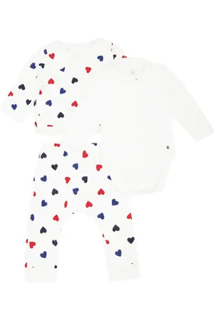 Petit Bateau Set de tres piezas de algodón orgánico