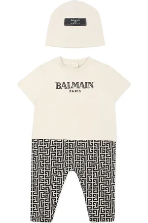 Balmain Set de pelele con logo estampado