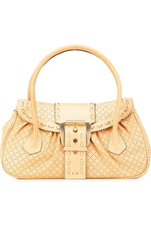 Céline Bolso de mano de piel perforada con hebilla 2000