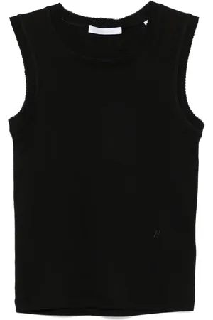 Helmut Lang Top con logo bordado