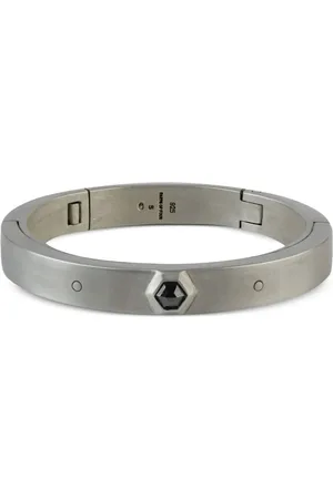 PARTS OF FOUR Pulsera Sistema en plata de ley con diamante negro