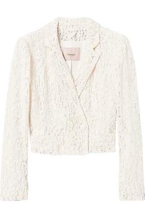 Twin-Set Blazer con panel de encaje