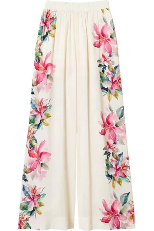 Twin-Set Pantalones anchos con estampado floral