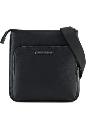 Armani Exchange Bolso messenger con placa del logo