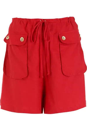 Olympiah Pantalones cortos con bolsillo de solapa y cordones