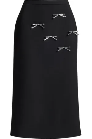 Elie saab Falda midi con detalle de lazo