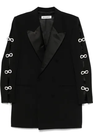 Mach & Mach Vestido tipo blazer corto con lazo