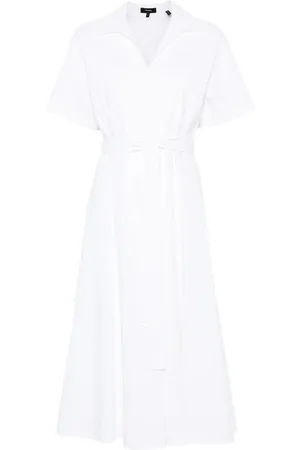 THEORY Vestido midi de manga corta