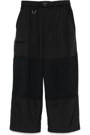 Y-3 Pantalones de chándal anchos con logo estampado