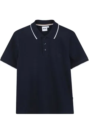 HUGO BOSS Polo de algodón con logo bordado