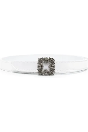 Manolo Blahnik Cinturón Hangisi con apliques de cristal