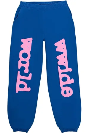 Sp5der Pantalones de chándal Beluga Pink/Blue