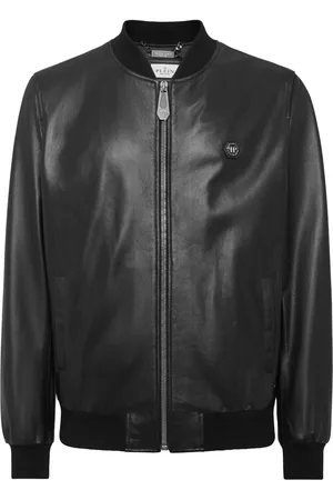 Philipp Plein Chaqueta de piel con motivo Skull