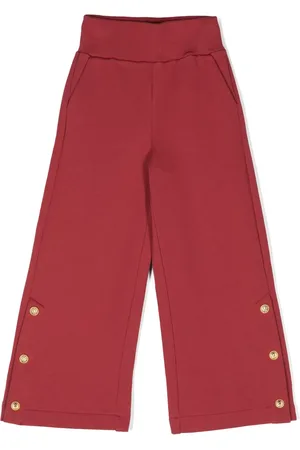 Balmain Pantalones anchos con botones decorativos