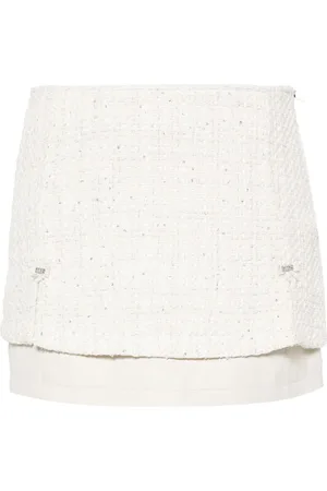 GCDS Minifalda de tweed a capas